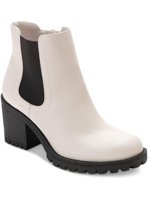 Morghan Womens Faux Suede Round Toe Ankle Boots