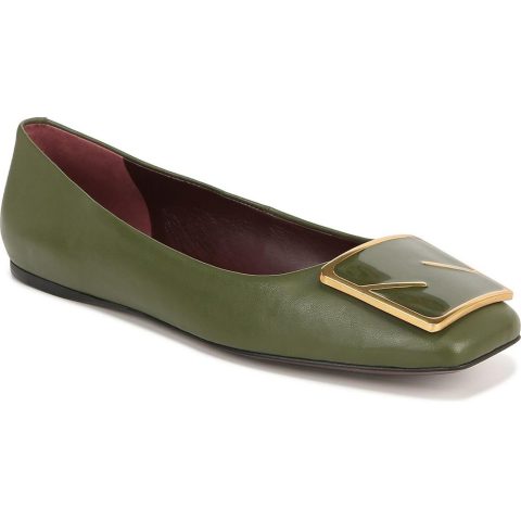 Flexa Amaya 3 Leather Square Toe Ballet Flats
