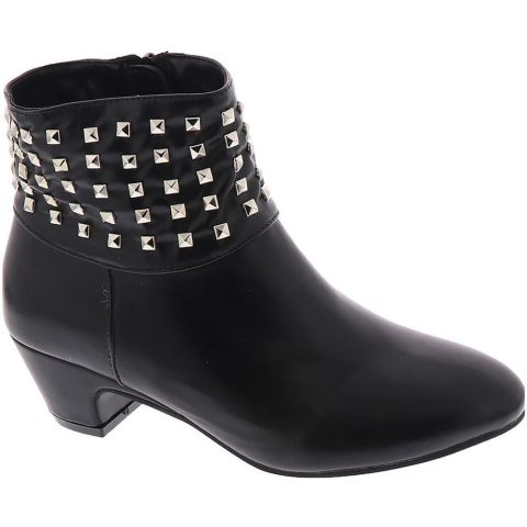 Presley Faux Leather Studded Ankle Boots