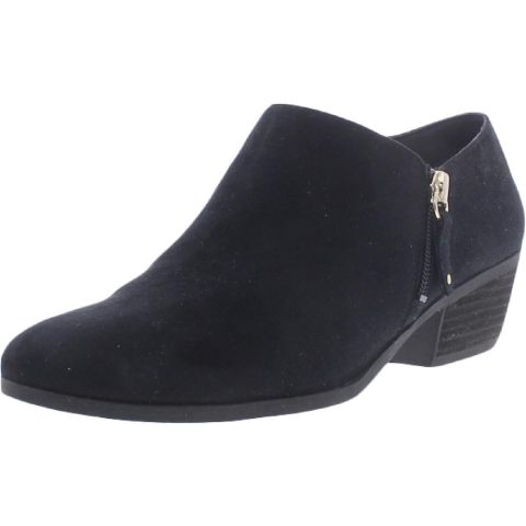 Brief Faux Suede Ankle Shooties