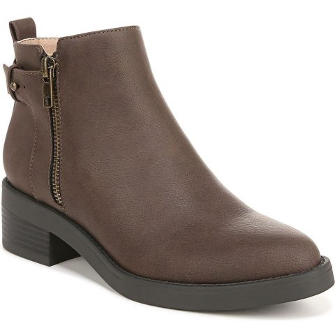 Bonus Faux Leather Block Heel Ankle Boots