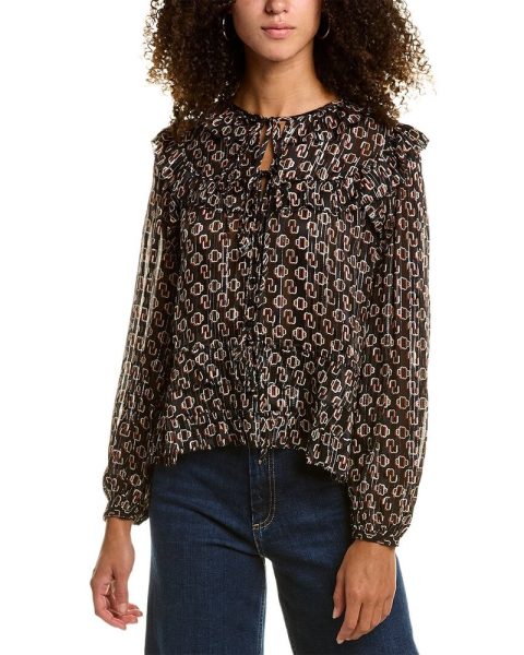 Maje Silk-Blend Top