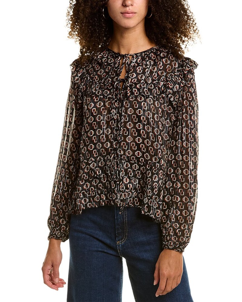 Maje Silk-Blend Top
