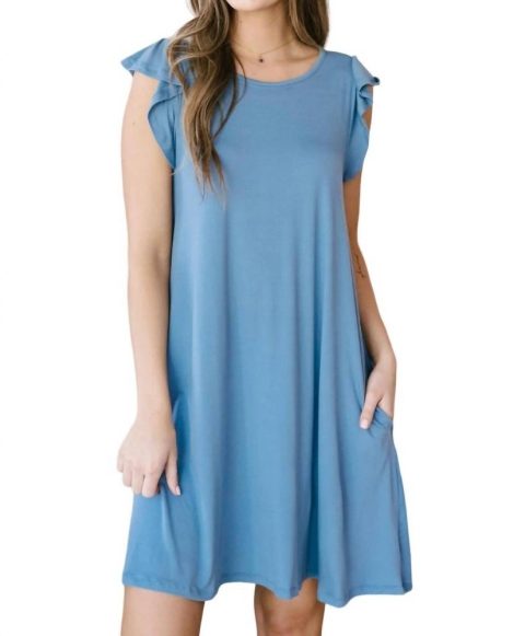 No Worries Dress In Blue