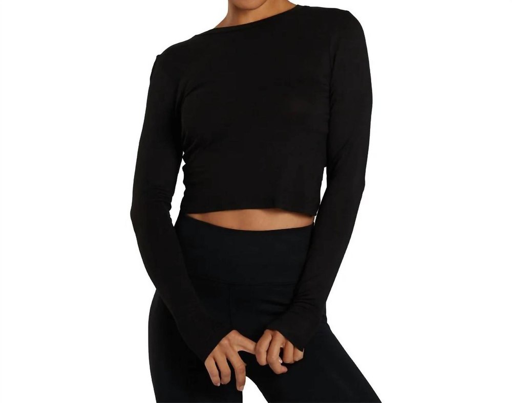 Krista Twistback Top In Black