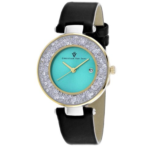 Christian Van Sant Women’s Dazzle Blue Dial Watch