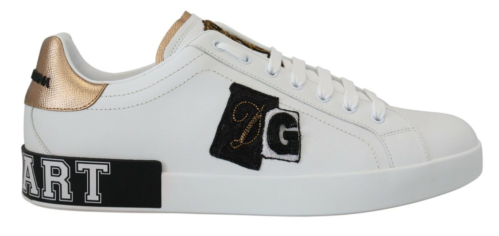 Dolce & Gabbana Leather Sport DG Sequined Men’s Sneakers