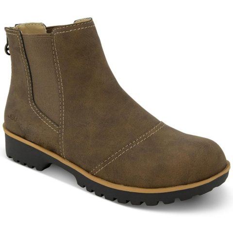 Peacock Faux Leather Water Resistant Chelsea Boots