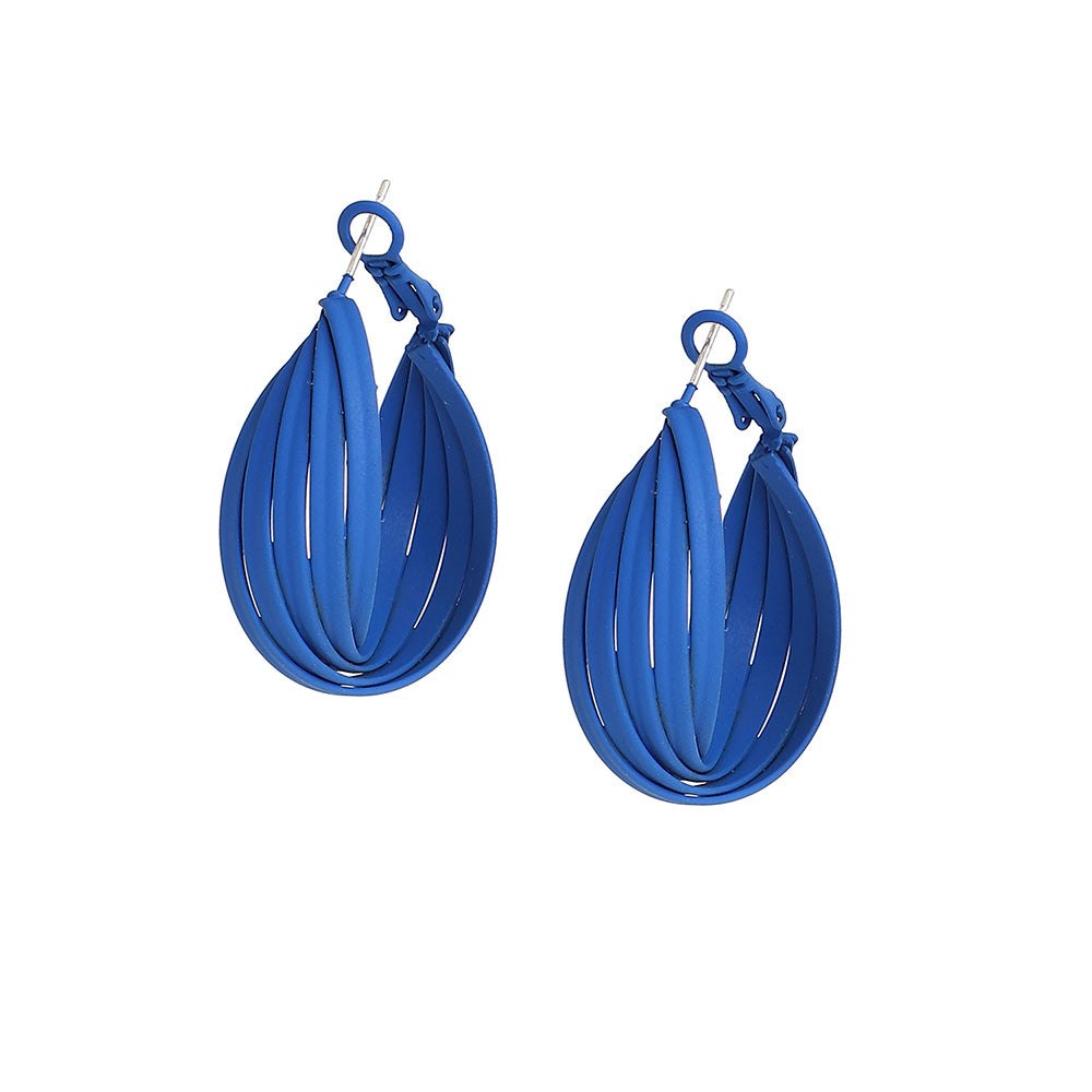 SOHI Women Blue Hoop Earrings