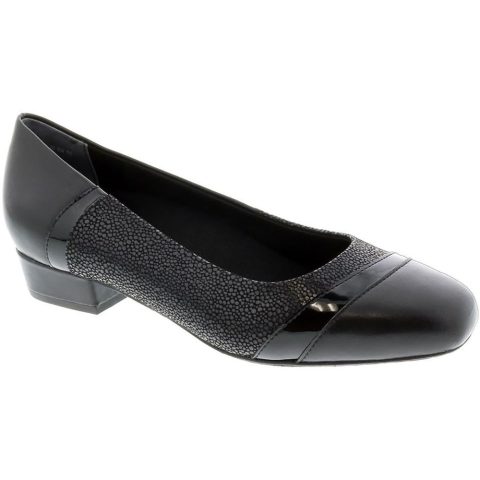 Tango Leather Slip On Block Heels