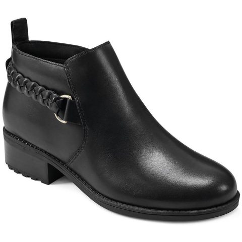 Roslyn Leather Braided Booties