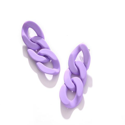 SOHI Women Purple Drop Earrings