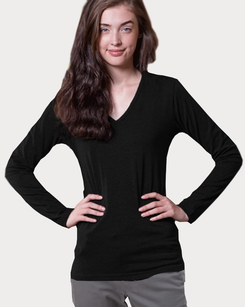In Your Face Women’s V-Neck Long Sleeve T-Shirt