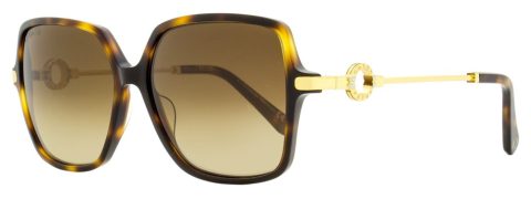 Omega Women’s Square Sunglasses OM0033 52G Havana/Gold 59mm