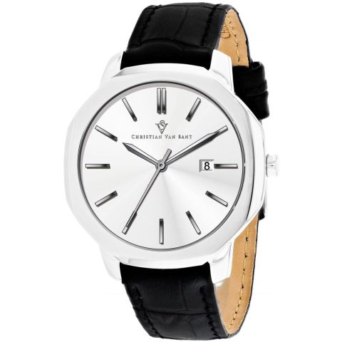 Christian Van Sant Men’s Octavius Slim Silver Dial Watch 7150717730876