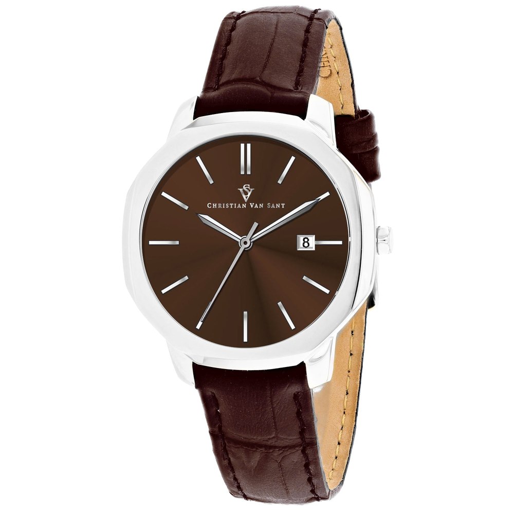 Christian Van Sant Women’s Octave Slim Brown Dial Watch