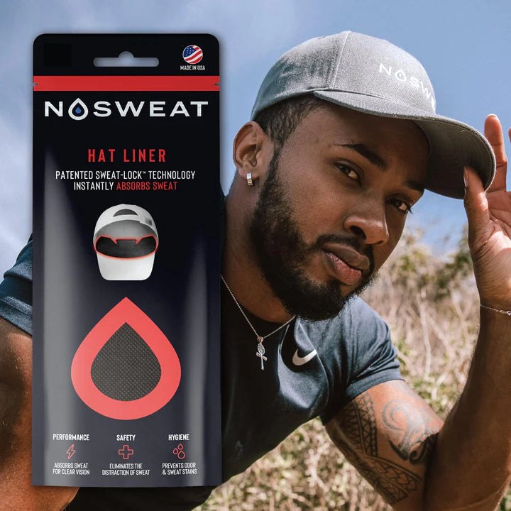 NoSweat Hat Liners – Patented SweatLock™ Sweat Liner For All Hat Types – Single