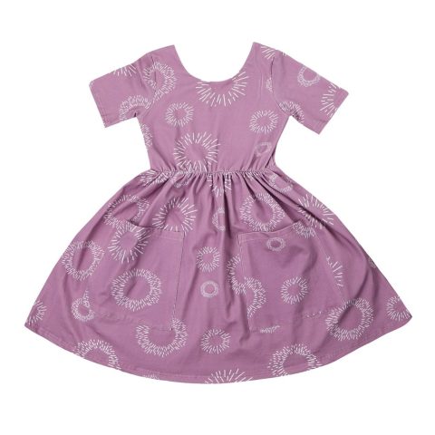 Purple Sunburst Twirl Dress