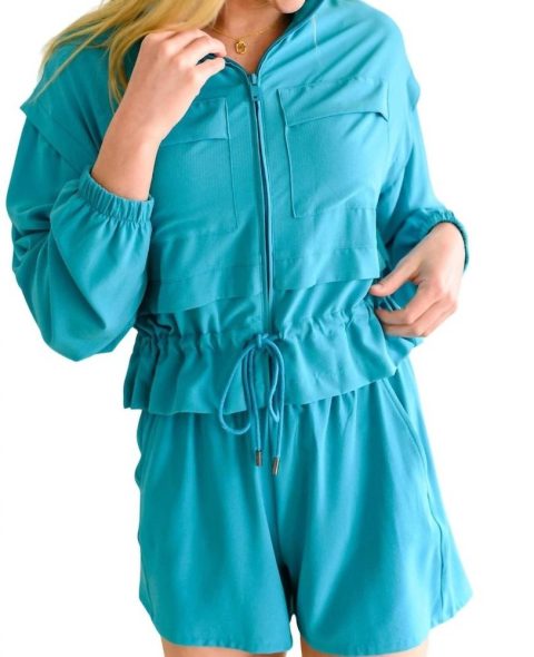 She’s Got Game Cropped Jacket In Blue 7732428668988