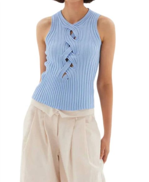 Laced Tank Top In Serene Blue 7732430438460