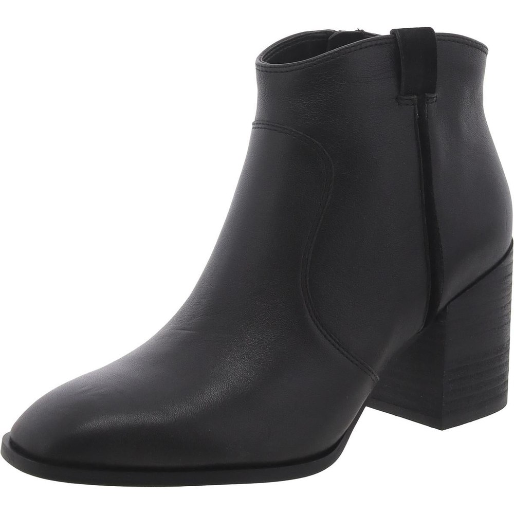 Regan Zipper Leather Booties