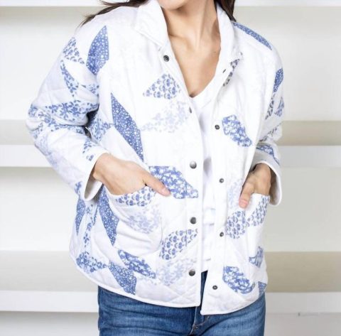 Maya Patchwork Quilted Jacket In Multi