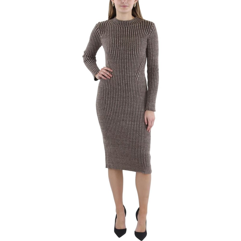 Nellie Pinstripe Long Sleeve Midi Dress