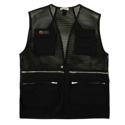 Men’s Black Mesh Multi Pocket Vest Jacket