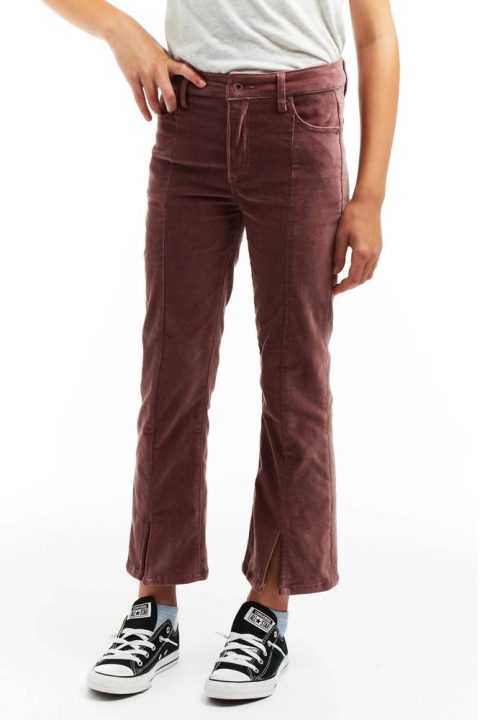 Girl’s High Rise Kick Bootcut Pant In Mauve