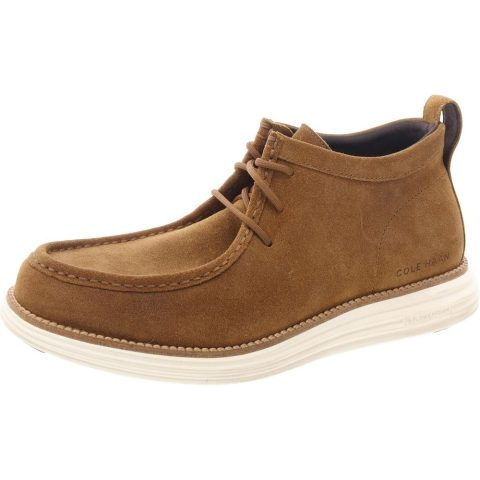 Lace-Up Faux Suede Chukka Boots