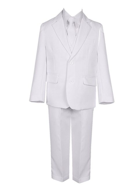 Boys Multi Color 5 piece Special Occasion Suit Set Sizes 8-20 Husky