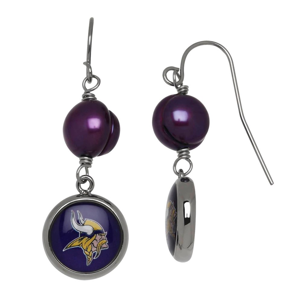 Minnesota Vikings Earrings In Purple/blue 7732440170556