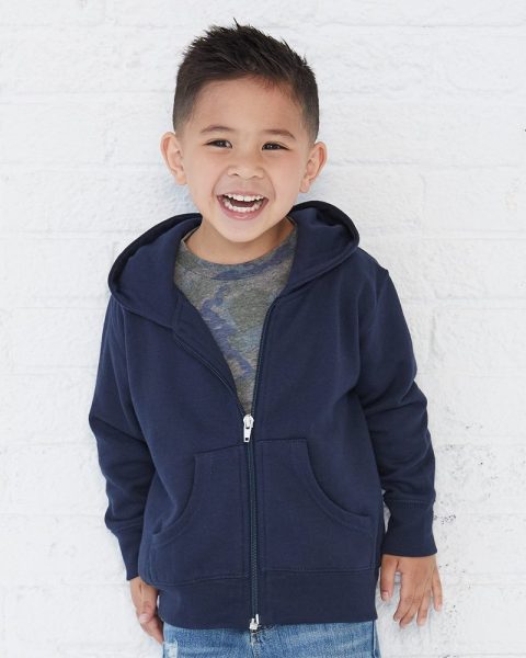 Rabbit Skins Toddler’s Full-Zip Fleece Hooded Sweatshirt