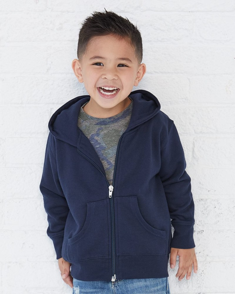 Rabbit Skins Toddler’s Full-Zip Fleece Hooded Sweatshirt