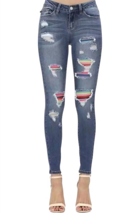 Serape Jeans In Blue 7732444299324