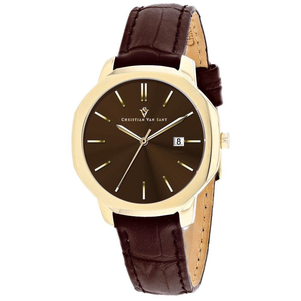 Christian Van Sant Women’s Octave Slim Brown Dial Watch 7150727725116