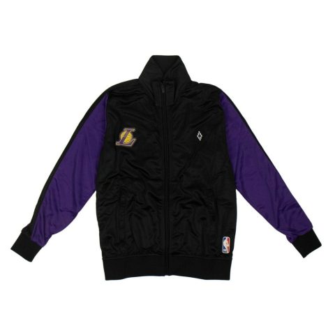 MARCELO BURLON x NBA LA Lakers Zip-Up Track Jacket – Black