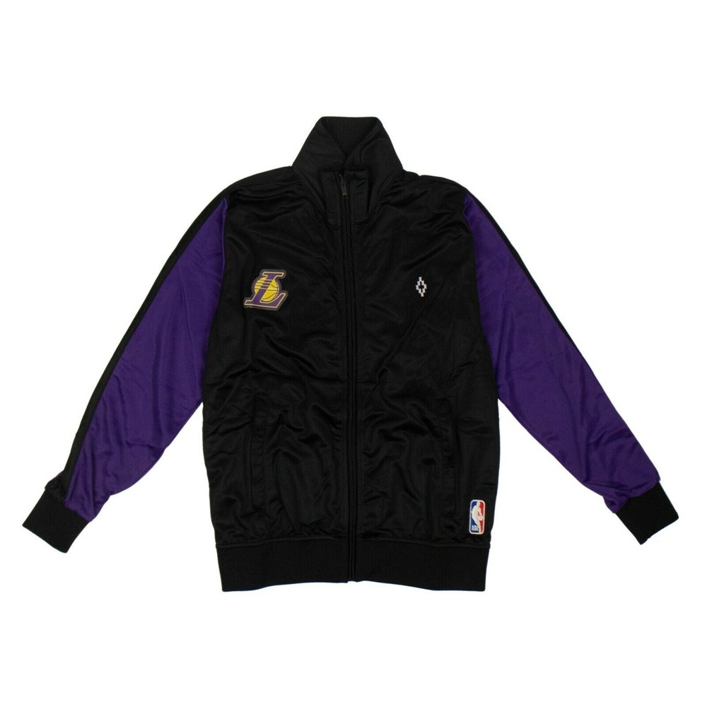 MARCELO BURLON x NBA LA Lakers Zip-Up Track Jacket – Black