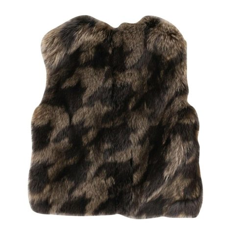 Women’s Brown/Gray Pellicciai Fur Vest