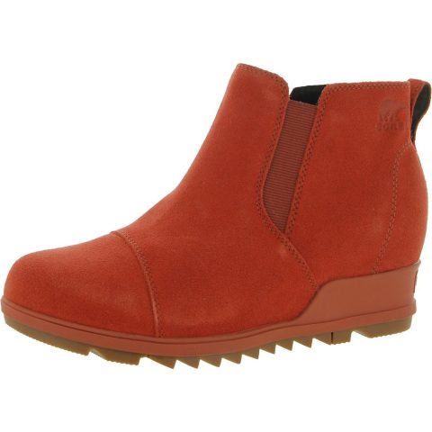 Evie Leather Dressy Wedge Boots