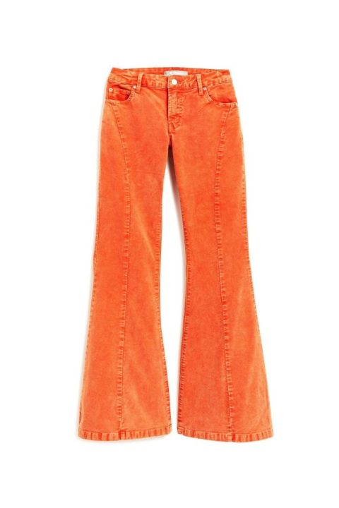 Girl’s High Rise Pants In Orange
