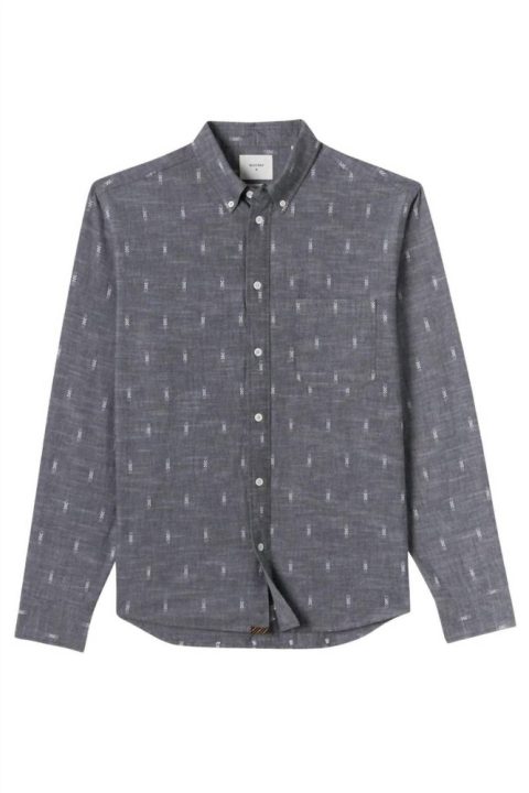 Men’s Tuscumbia Shirt In Grey/ White 7732451541052