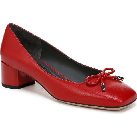 Natalia Leather Square Toe Pumps