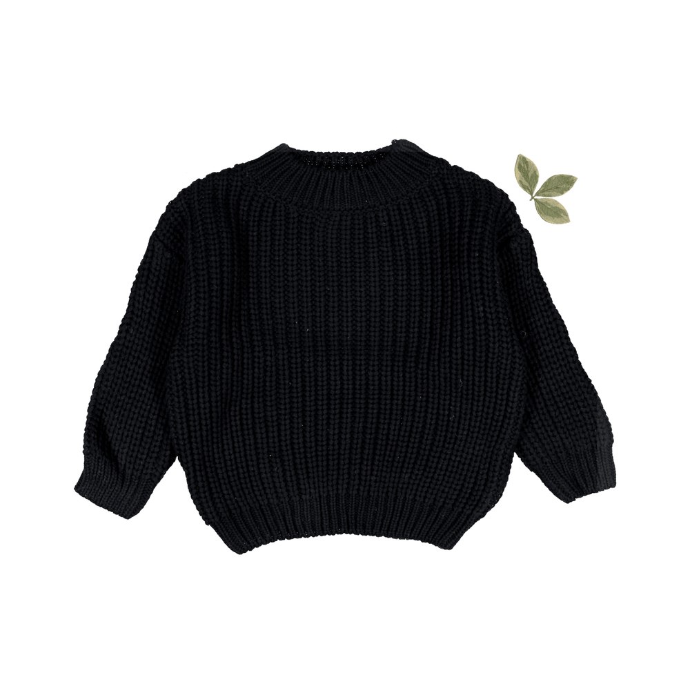 The Chunky Knit Sweater – Black