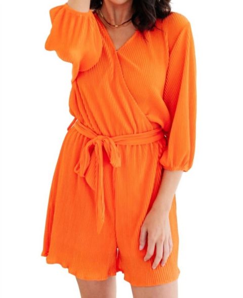 Roll With Me Romper In Tangerine 7732457504828