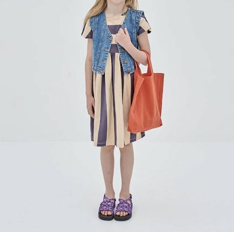 Easy Peasy Dress In Blue Stripe