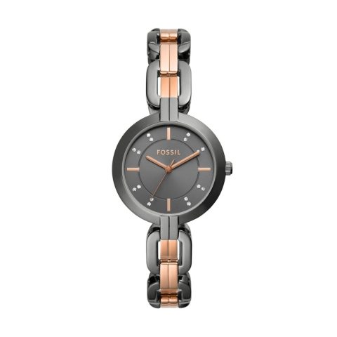 Fossil Women’s Kerrigan Three-Hand, Gunmetal Stainless Steel Watch