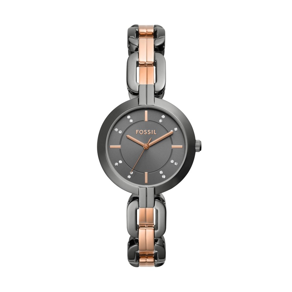 Fossil Women’s Kerrigan Three-Hand, Gunmetal Stainless Steel Watch
