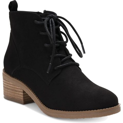 Rizio Faux Suede Lace Up Booties