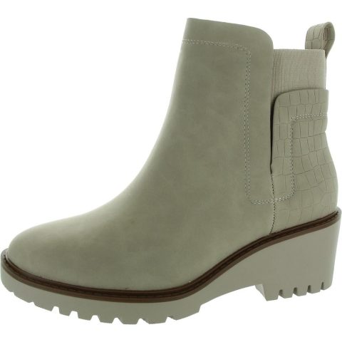 Embossed Nubuck Ankle Boots